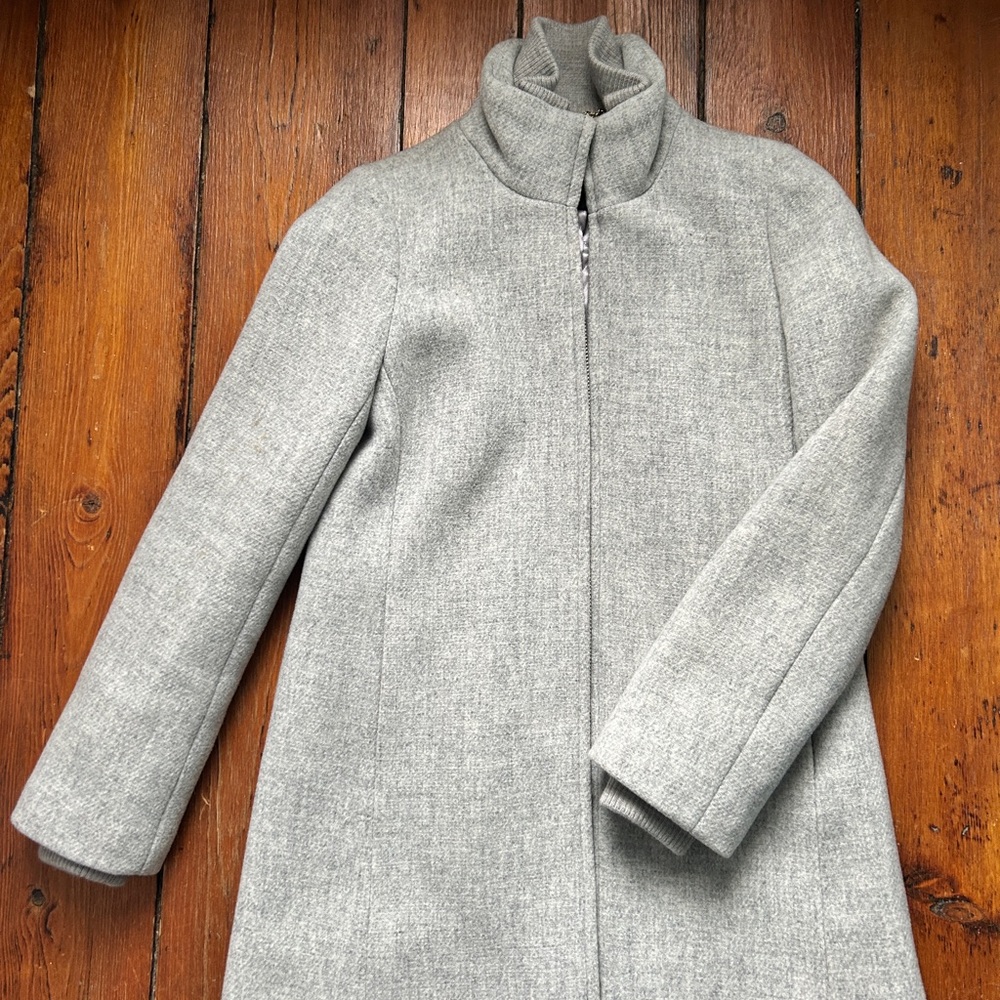 J.Crew Italian Wool blend zipper coat. New condition. Beautiful!